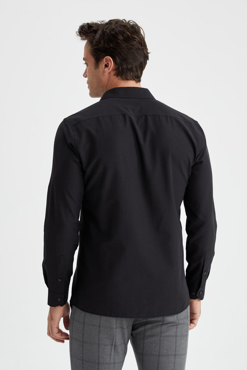 Defacto Erkek Long Sleeve Shirt R4340Az - Siyah