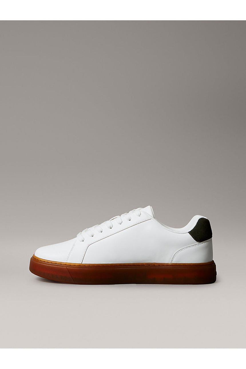 Calvin Klein Erkek CLASSIC CUPSOLE LACEUP LTH YM0YM01435 - Beyaz