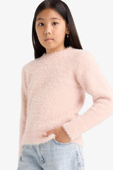 Defacto Çocuk Pullover Y2640A6 - Somon Rengi / Pembe / Turuncu