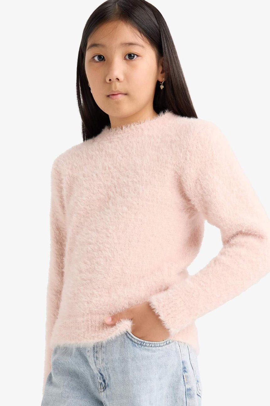 Defacto Çocuk Pullover Y2640A6 - Somon Rengi / Pembe / Turuncu
