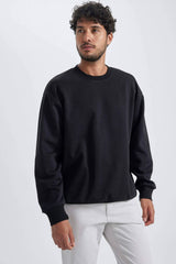 Defacto Erkek Sweat Shirt T5139AZ - Siyah