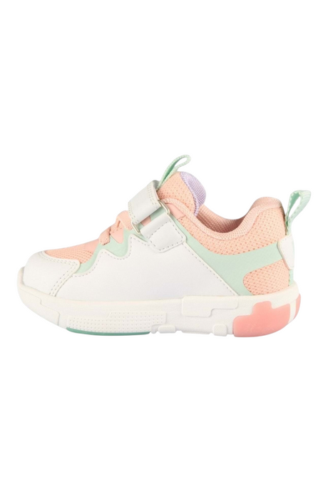 Sporline Vicco pudra pembe renkli, cırt cırtlı, suni deri detaylı çocuk sneaker ayakkabı