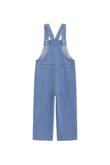 Sporline LC Waikiki çocuk mavi denim kot salopet tulum, arka görünüm