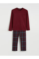 LC Waikiki Erkek Pijama Takımı S68815H8 - Bordo