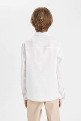 Defacto Çocuk Long Sleeve Shirt T8854A6 - Beyaz