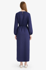 Defacto Kadın Long Sleeve Woven Dress F2728Ax - Koyu Lacivert
