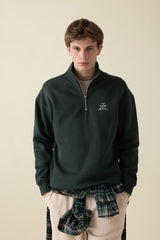 Defacto Erkek Sweat Shirt C6132AX - Koyu Yeşil
