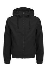 Jack & Jones Basic Erkek Kapüşonlu Softshell Mont 12236300 - Siyah