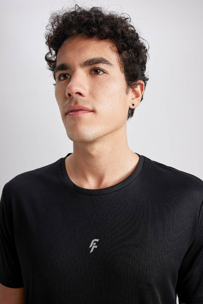 DeFacto Erkek Slim Fit T-Shirt X6142AZ - Siyah