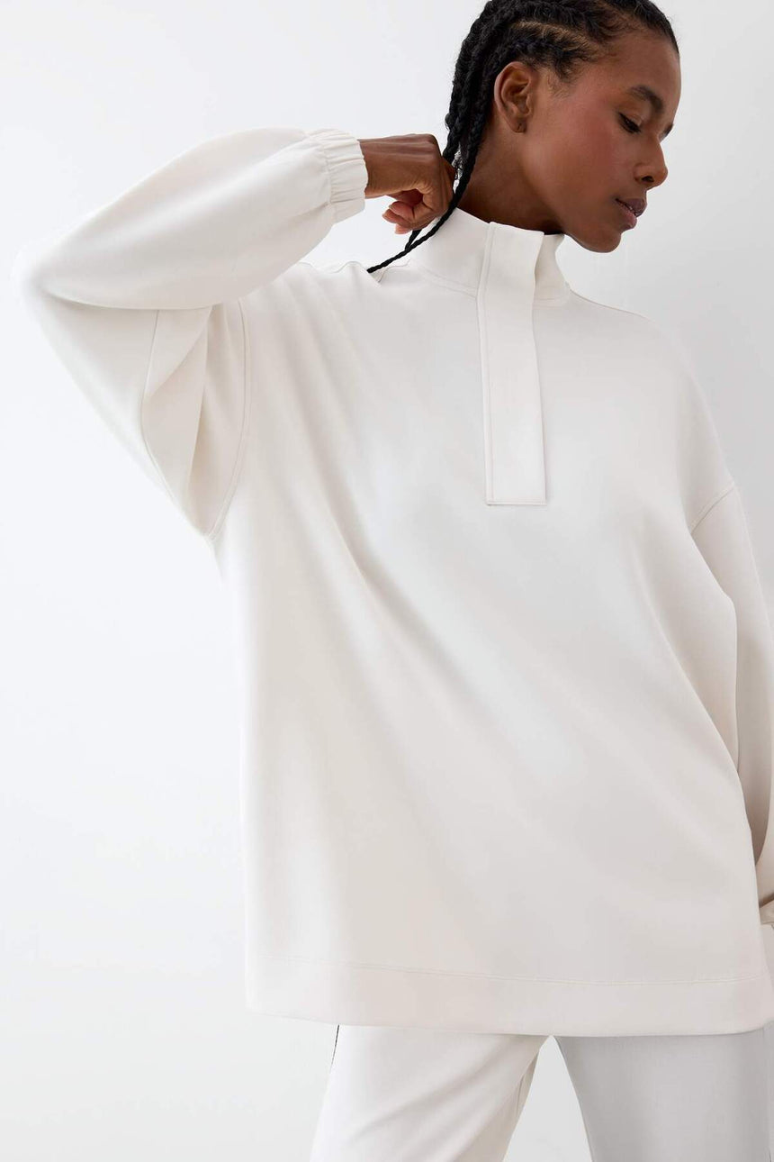 Defacto Kadın Sweat Shirt D1457Ax - Ekru