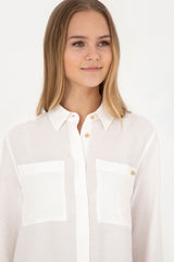 US POLO ASSN BAYAN DOKUMA ELBİSE 1864246 - Ekru