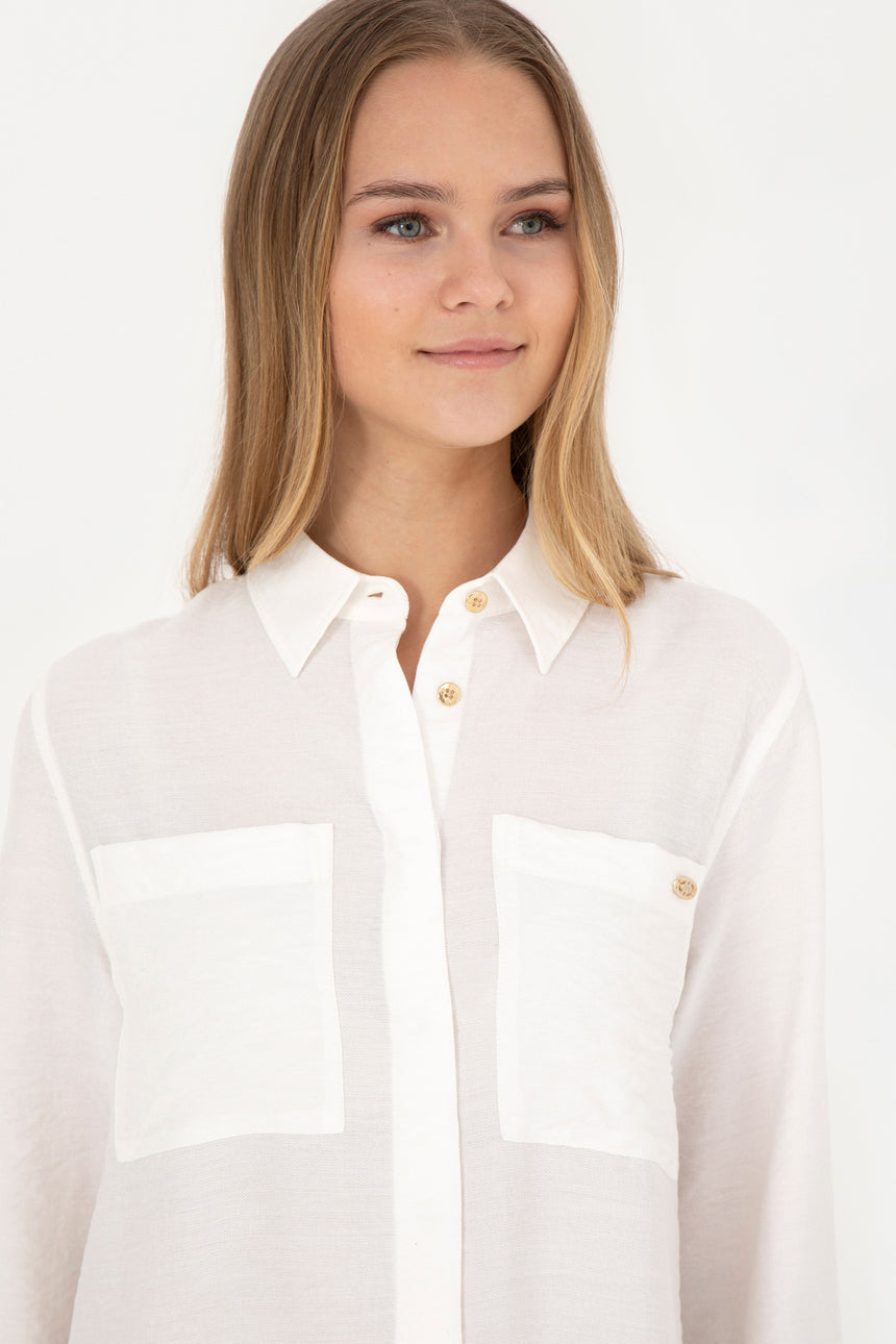 US POLO ASSN BAYAN DOKUMA ELBİSE 1864246 - Ekru