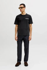JACK&JONES JPRBLAOSCAR SS TEE FST PLS 12302519 - Siyah