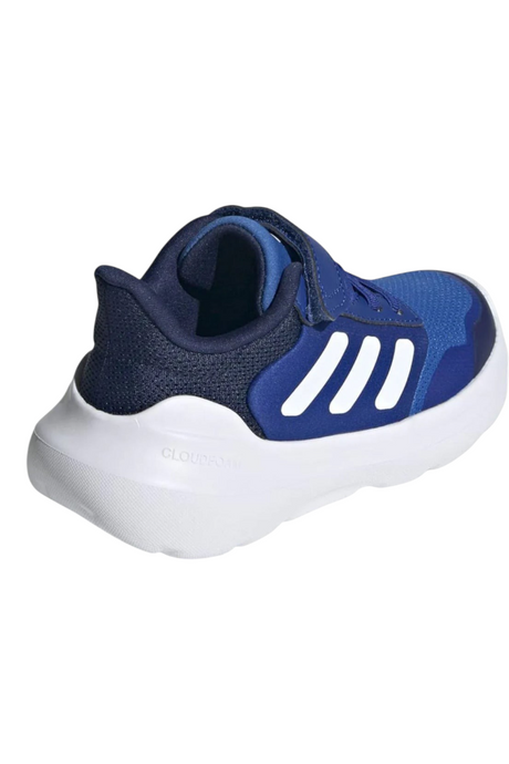 Sporline adidas Tensaur Run mavi çocuk yürüyüş ayakkabısı, beyaz Cloudfoam tabanlı tekstil tasarım