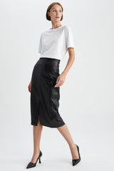 Defacto Kadın Short Sleeve T-Shirt W9584AZ - Mor/ Beyaz