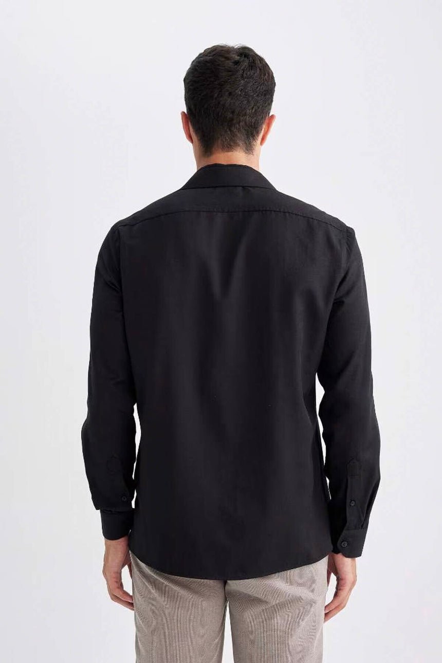 Defacto Erkek Long Sleeve Shirt R4340Az - Siyah
