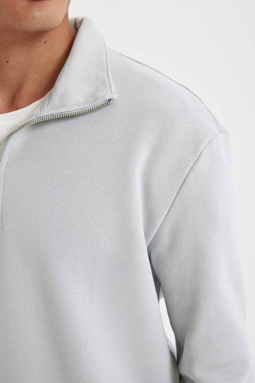 Defacto Erkek Sweat Shirt X7405Az - Gri