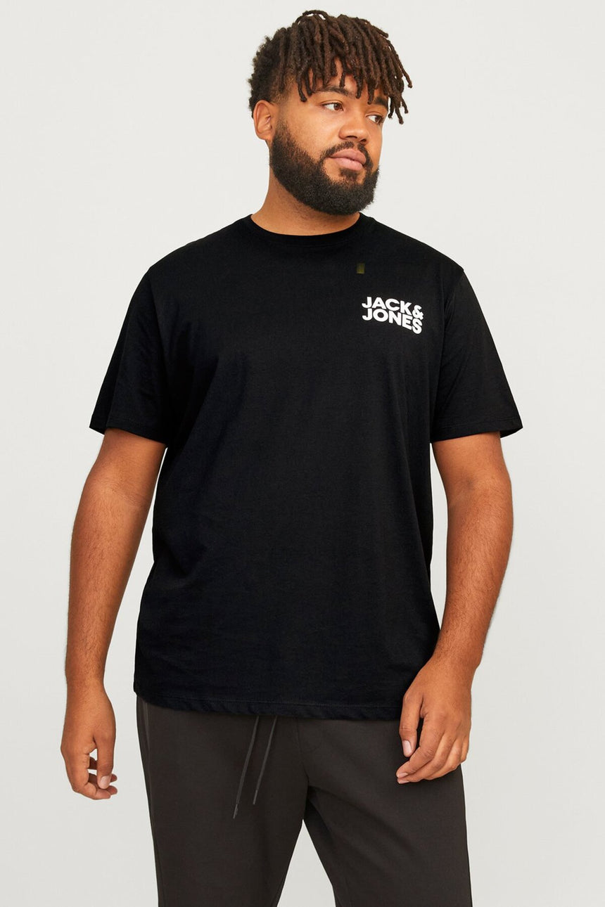 jack&jones jjecorp logo tee ss o-neck noss tshırt 12151955 - Siyah