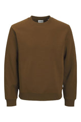 JACK&JONES JJEBRADLEY SWEAT CREW NOOS 12249341 - Kahverengi/ Turuncu
