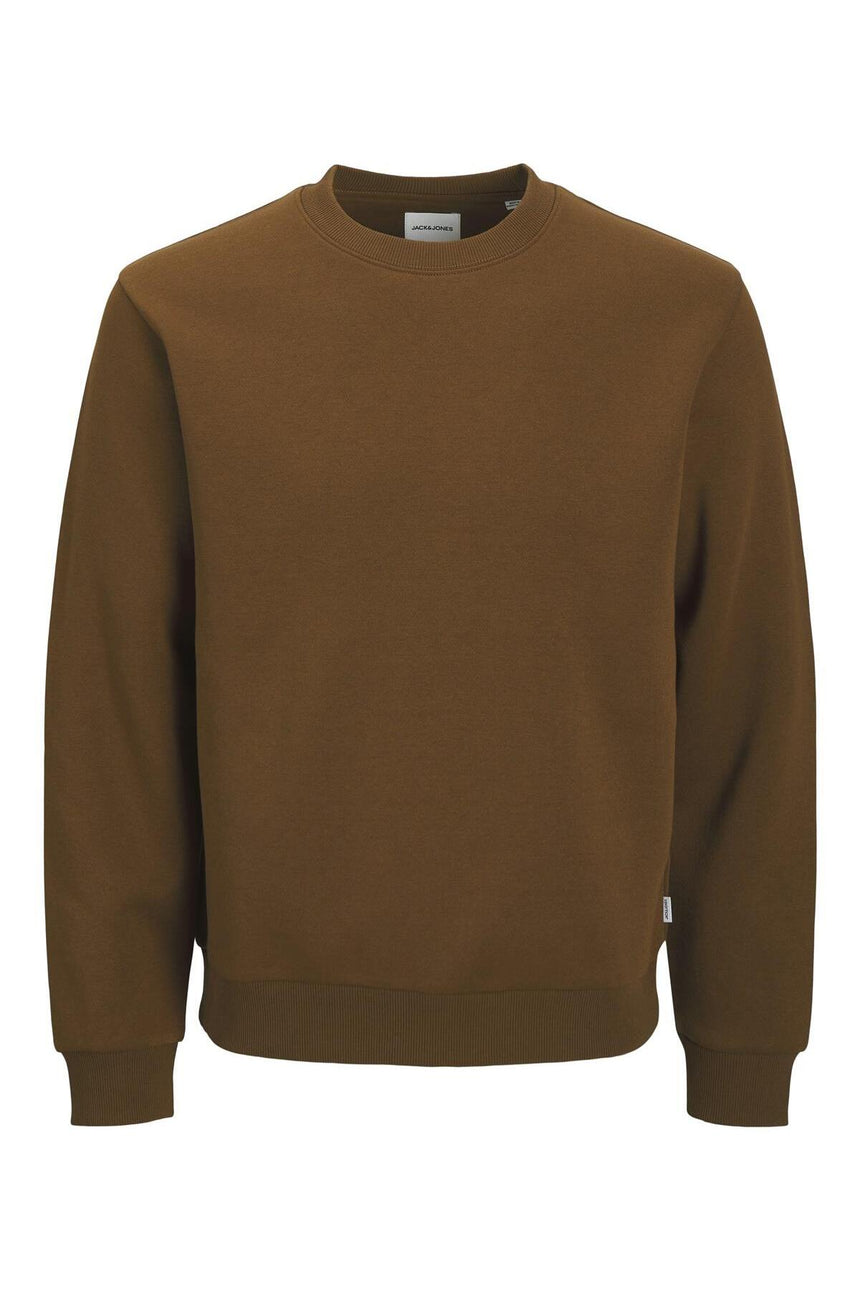 JACK&JONES JJEBRADLEY SWEAT CREW NOOS 12249341 - Kahverengi/ Turuncu
