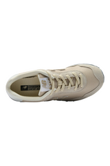 Sporline New Balance ML515CRM krem ve bej renkli, file ve naylon detaylı retro tasarımlı erkek spor ayakkabı