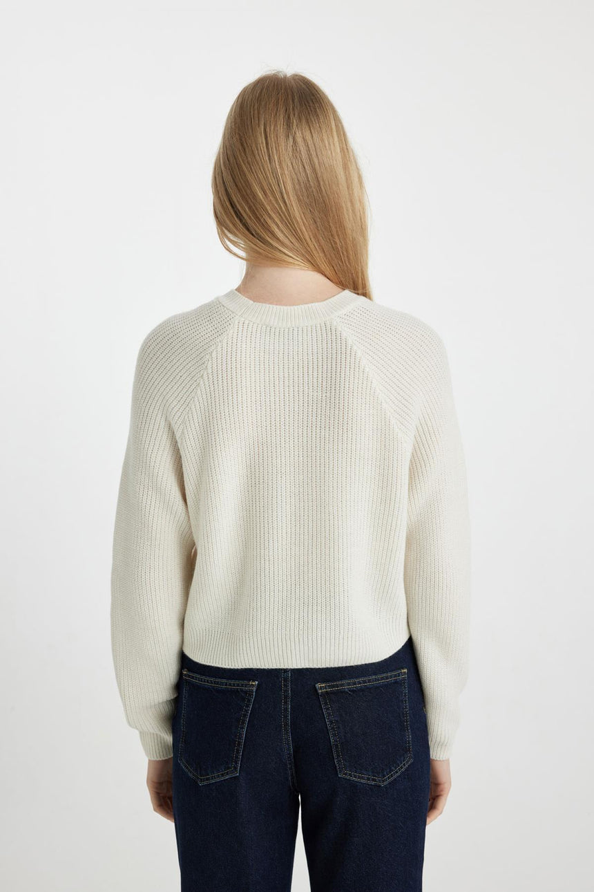 Defacto Kadın Pullover L2567Az - Ekru