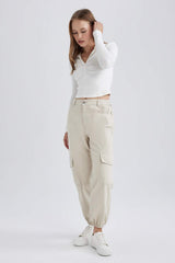Defacto Kadın Trousers B0454Ax - Kahverengi / Kum Beji