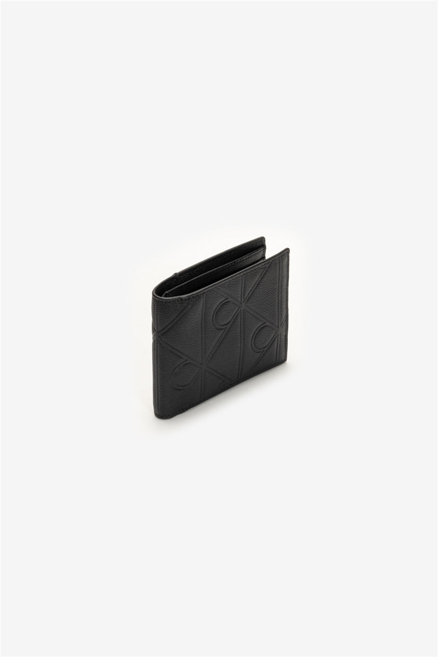 Calvin Klein Erkek XL EMBLEM AOP EMBSS EW BILLFOLD LV04D1177G - Siyah