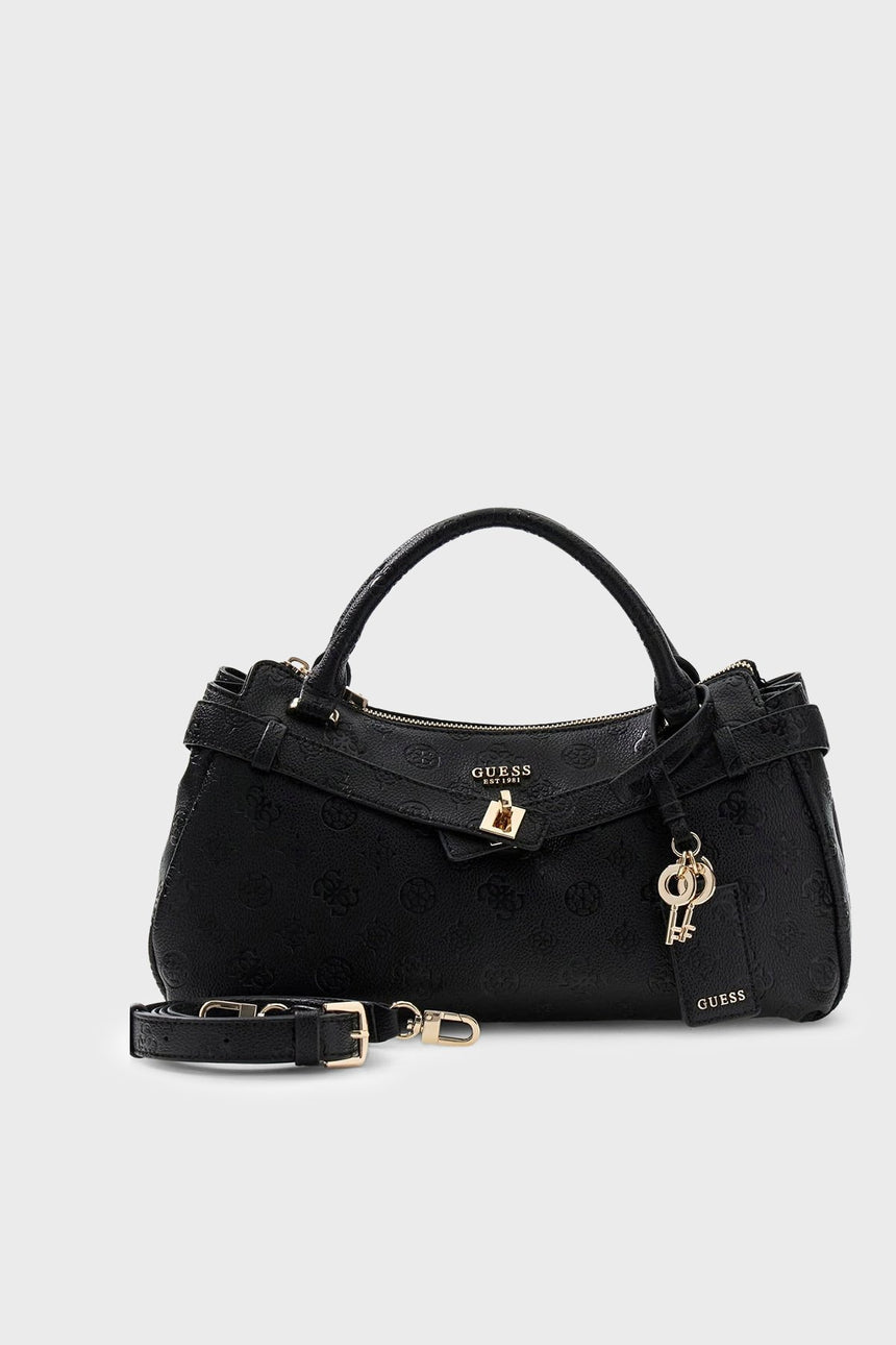 GUESS KADIN ELLA LOGO GIRLFRIEND SATCHEL HWPD9746050 - Siyah