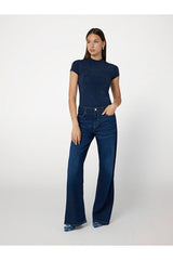 GUESS KADIN SS MOCK NECK ALL OVE W4BI26J1314 - Mavi