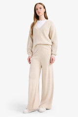 Defacto Kadın Trousers V0088Az - Ekru