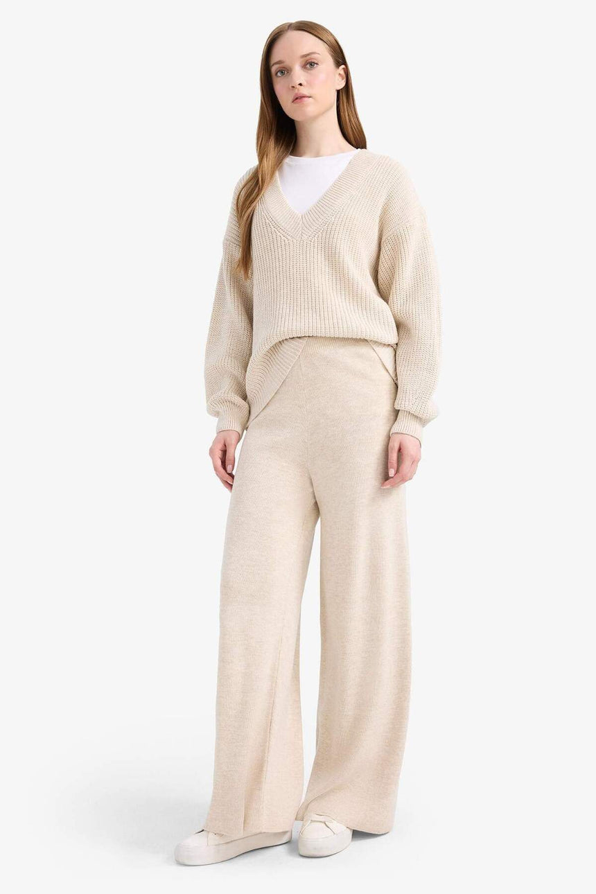 Defacto Kadın Trousers V0088Az - Ekru