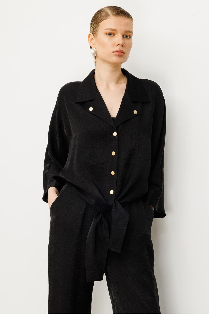 MODA İLGİ GÖMLEK ILG251GMK10047 - Siyah