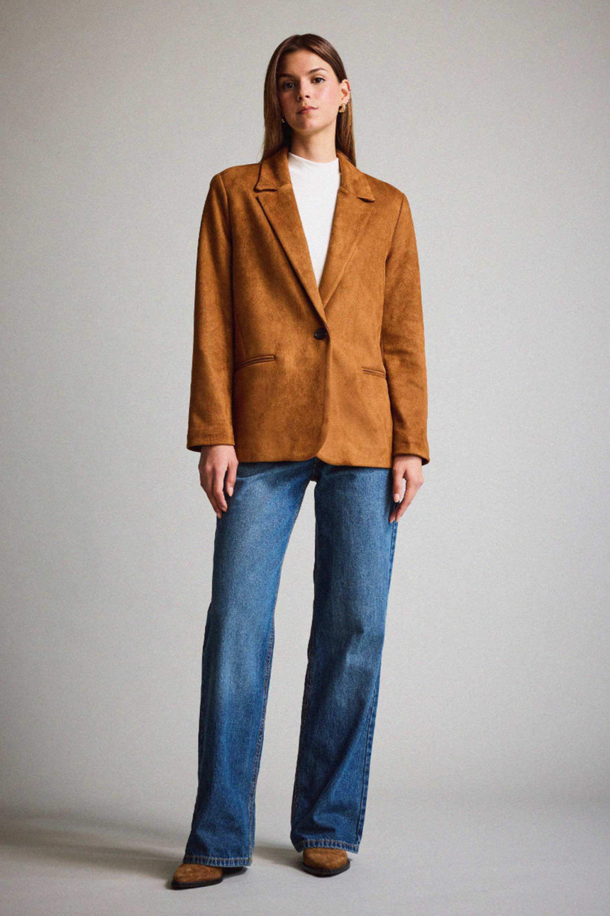 DeFacto Kadın Blazer Ceket E2779AX - Kahverengi