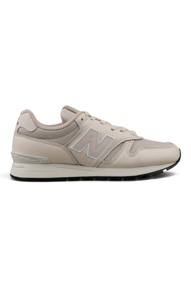 Sporline New Balance WL565LWW kadın yürüyüş ayakkabısı, açık kahverengi tekstil yüzeyli ve yan tarafta N logolu tasarım