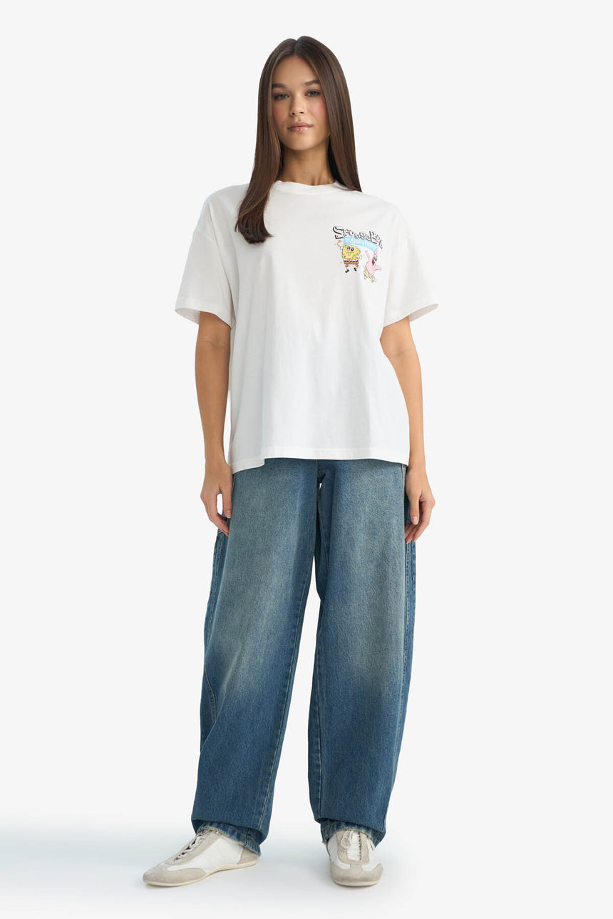 Defacto Kadın Short Sleeve T-Shirt G0847AX - Kırık Beyaz