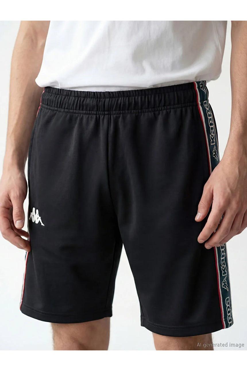 LC Waikiki Erkek Kappa Baskılı Spor Şort S6NB07B8 - Siyah