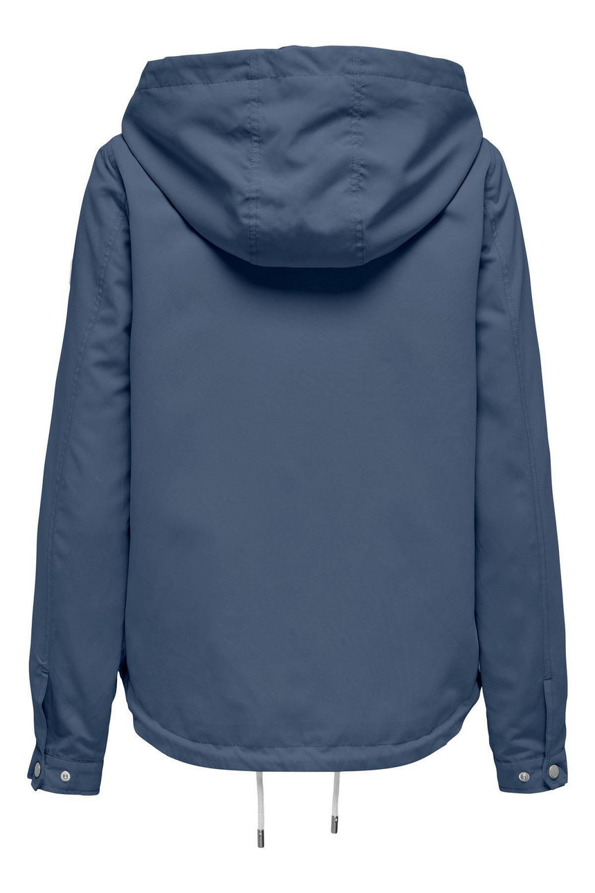 ONLY ONLSKYLAR HOOD SPRING JACKET CC OTW 15218613 - Eskitilmiş Çivit Mavisi
