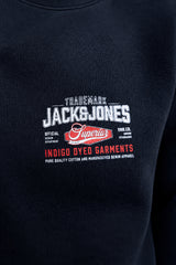 Jack & Jones Junior Logo Erkek Çocuk Kapüşonlu Fermuarlı Sweatshirt 12299632 - Koyu Lacivert