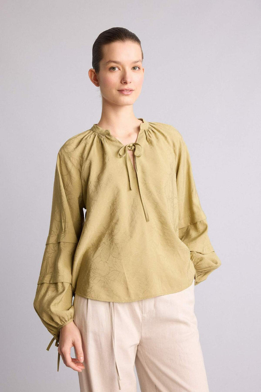 Defacto KADIN Woven Top G8788AX - Açık Haki Yeşili