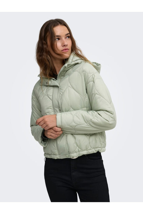 JACK JONES 15373691 ONLTAHIA LW HEART HOOD JACKET CC OTW - Gri