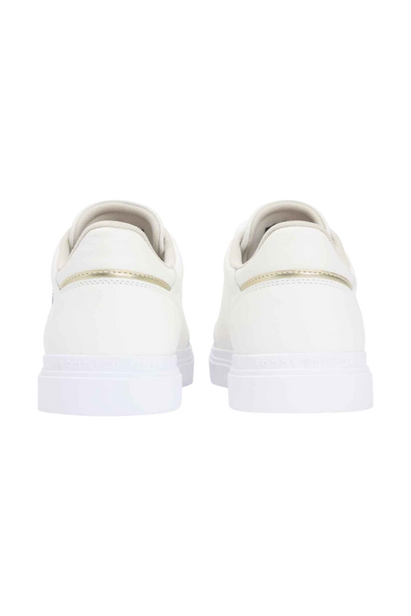 Sporline Tommy Hilfiger beyaz deri kadın sneaker ayakkabı arka görünüm