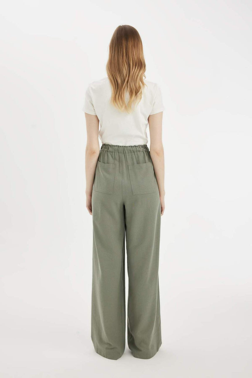 Defacto Kadın Woven Bottom C4545Ax - Koyu Yeşil