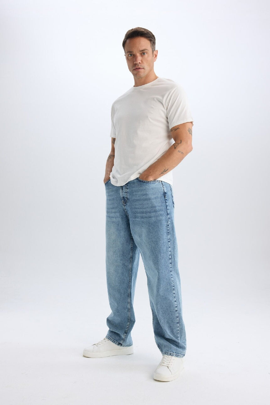 Defacto Erkek Denim Trousers B3926Ax - Açık Mavi