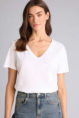 DeFacto W9578AZ Kadın T-Shirt - Beyaz