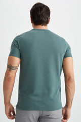 DeFacto M6608AZ Erkek T-Shirt - Yeşil