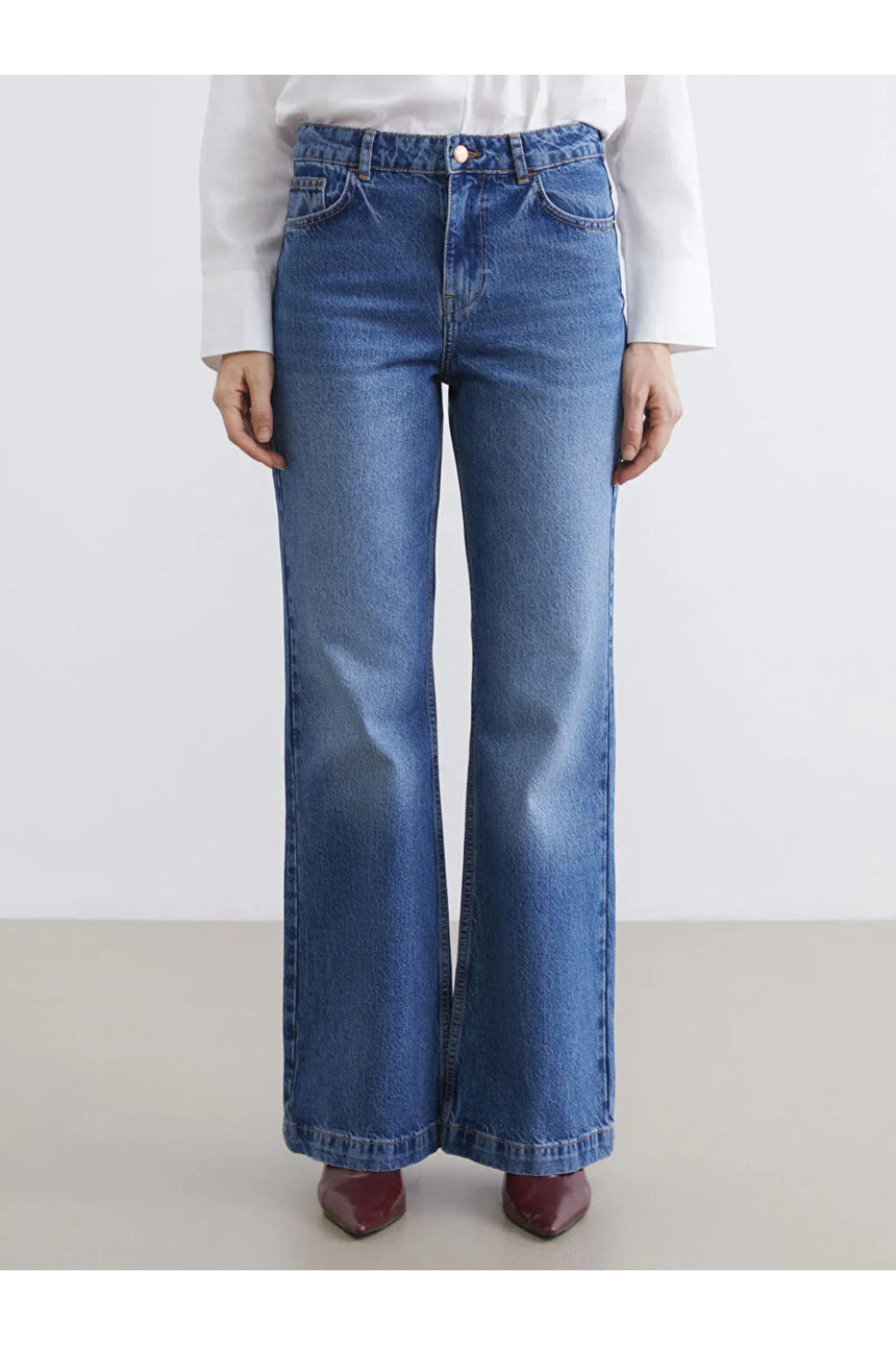 LCW KADIN S6K194B8 PNT,BOOTCUT-TYP-GREENCAST - İngido Mavi