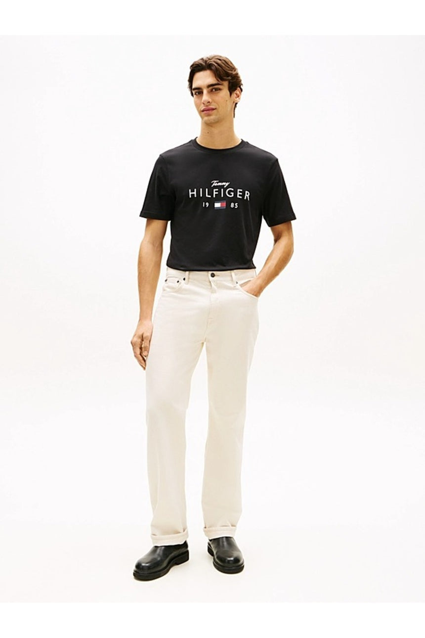 Tommy Hilfiger Erkek BRAND LOVE BIG HILFIGER TEE MW0MW41455 - Siyah