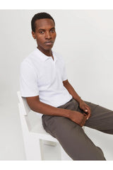 JACK&JONES JJEAUSTIN POLO SS NOOS 12268130 - Beyaz
