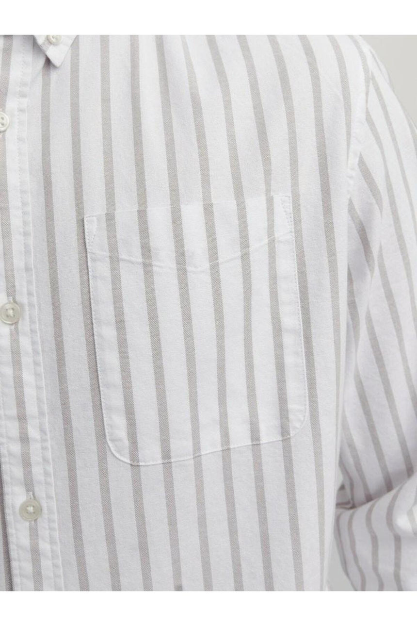 JACK&JONES JJEOXFORD SHIRT LS NOOS 12182486 - Açık Kahverengi